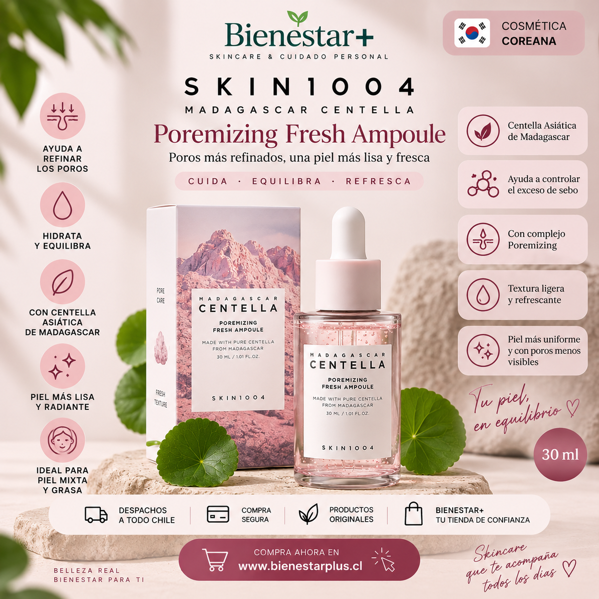 SKIN1004 Madagascar Centella Poremizing Fresh Ampoule 30 ml